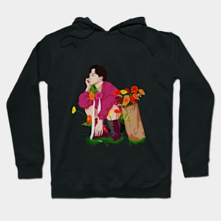 Boy with flowers Hoodie